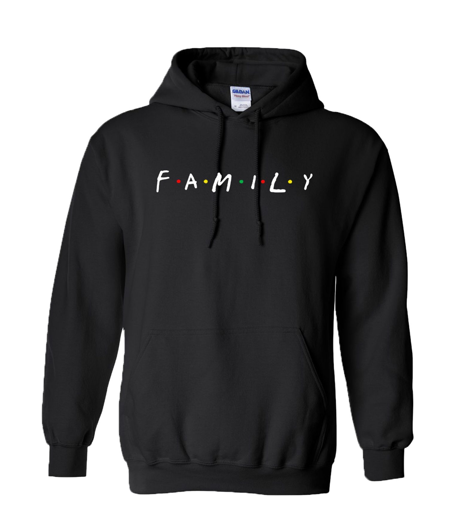 Black Family Hoodie with Friends theme