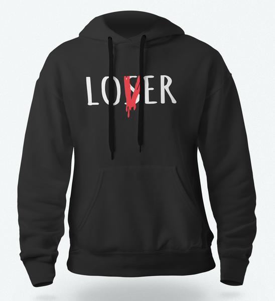 Black Lover over loser Hoodie