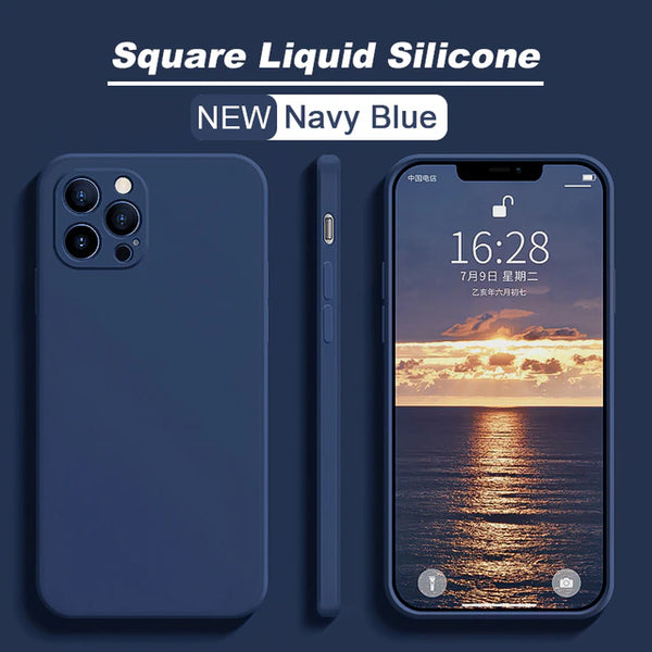 Navy blue silicon iPone 14 case