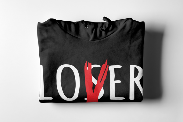 Black Lover over loser Hoodie