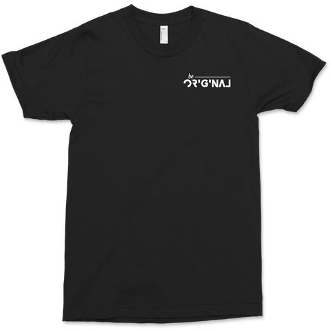 Black short sleeve Be Original shirt