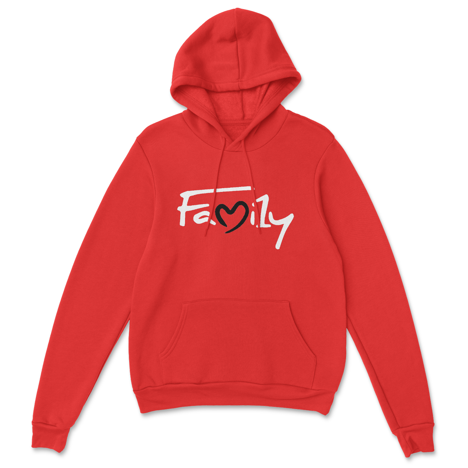Red heart of the family design with black heart Hoodie