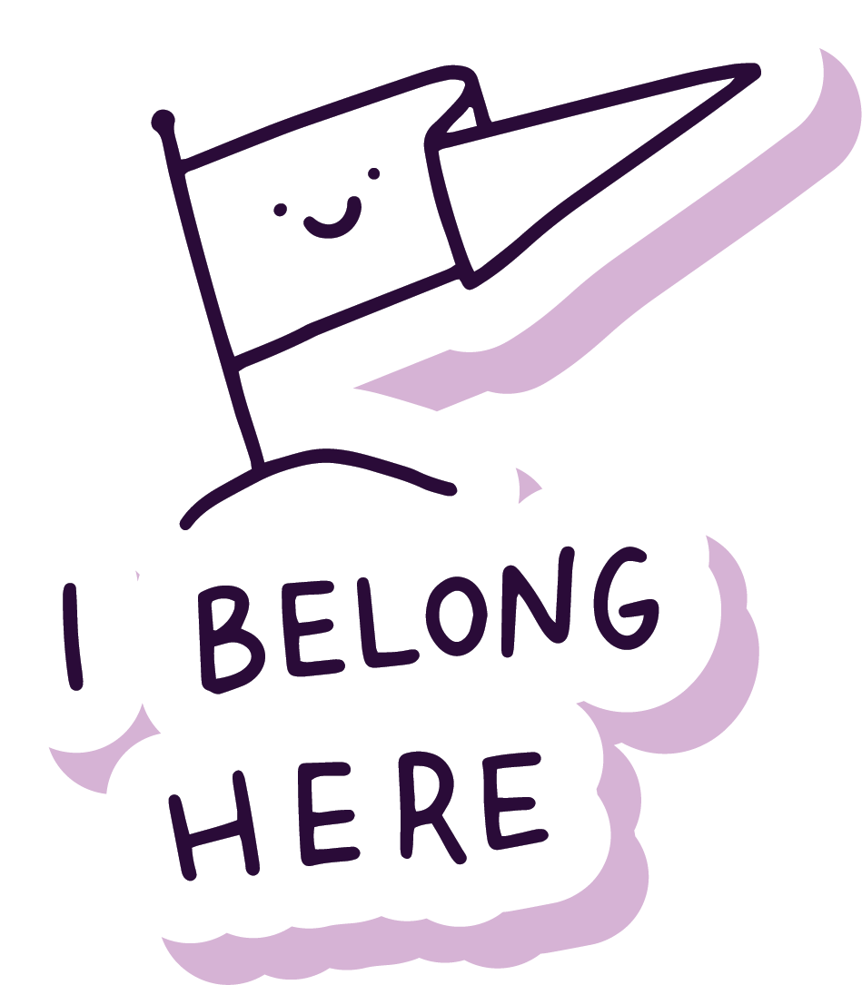 I belong here mental health Glossy sticker 