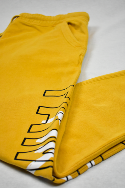 Unisex Yellow Vintage Dyed Joggers