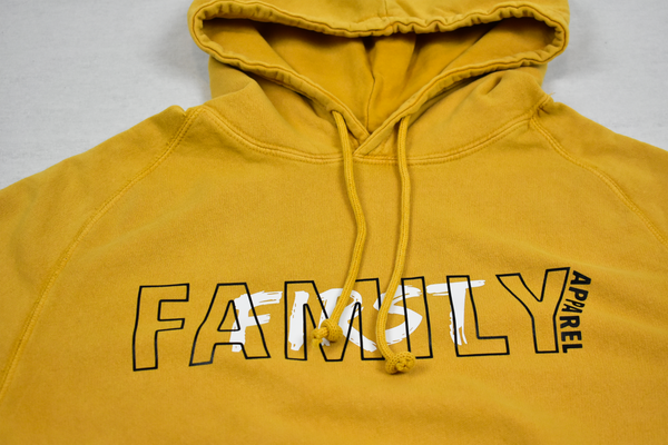 Unisex Yellow Vintage Dyed Hoodie