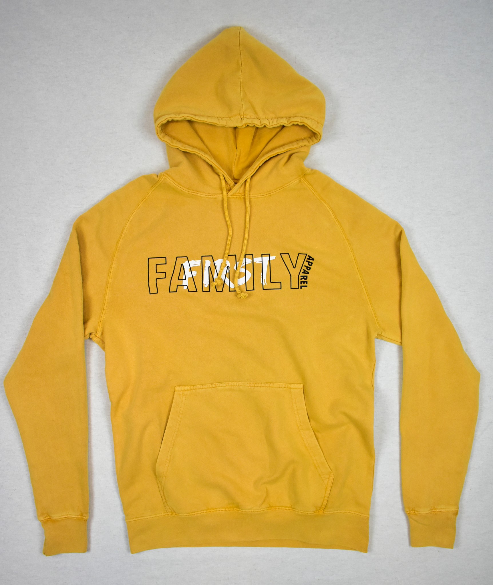 Unisex Yellow Vintage Dyed Hoodie