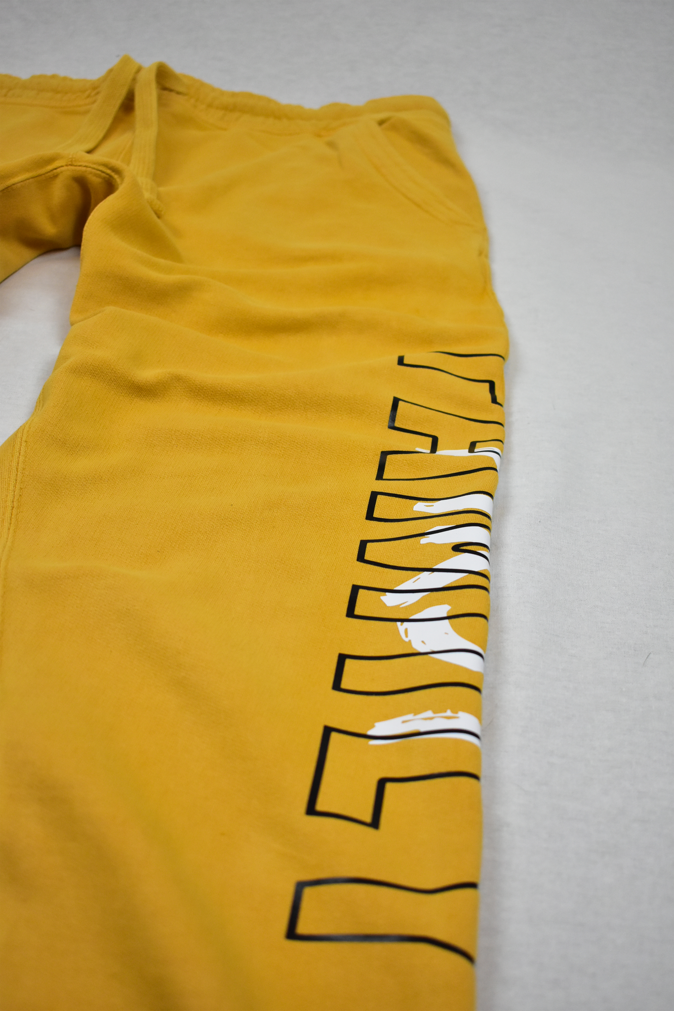 Unisex Yellow Vintage Dyed Joggers