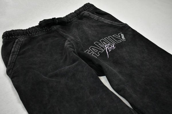 Unisex Black Vintage Dyed Joggers